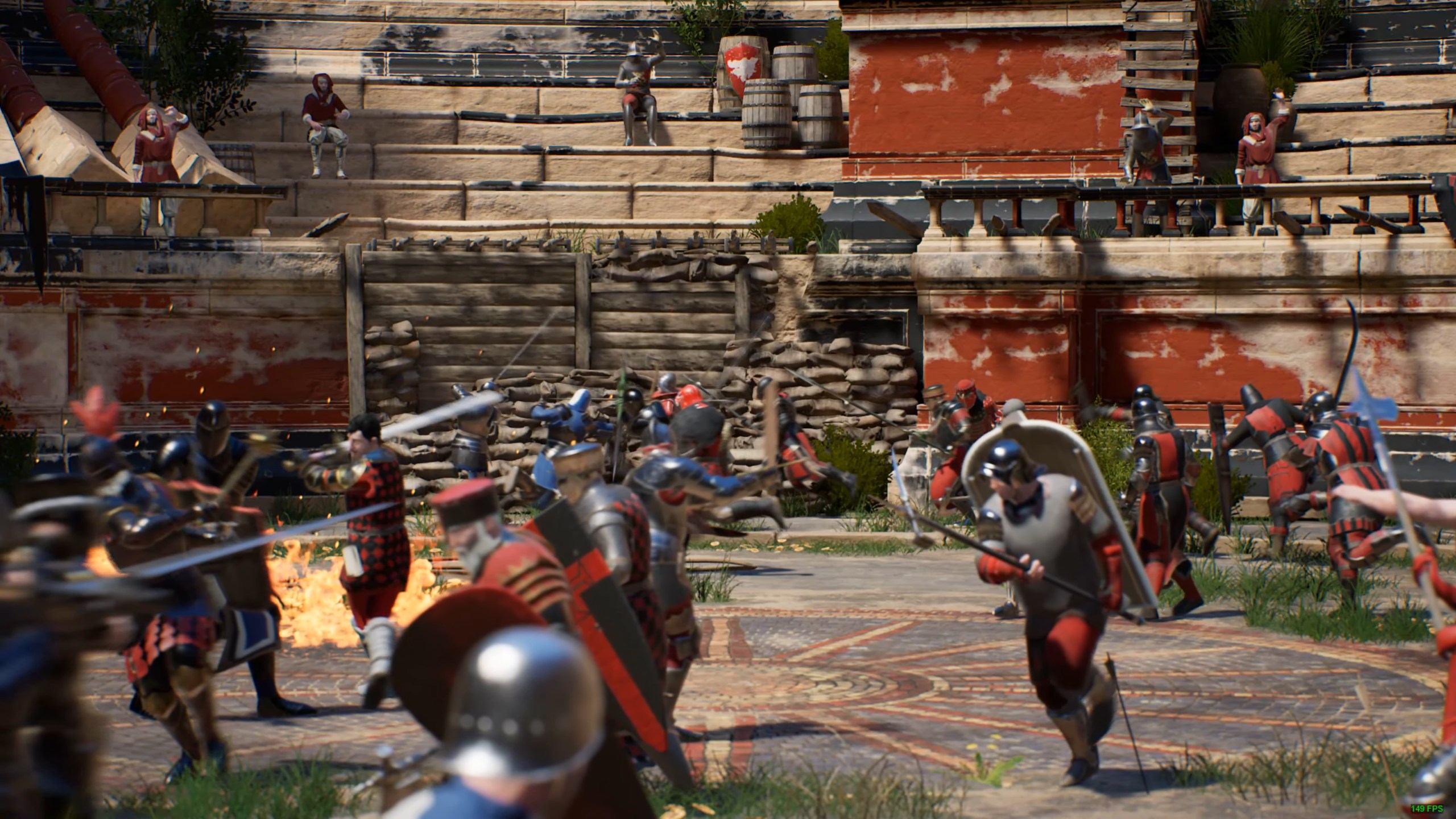 Storming a castle wall